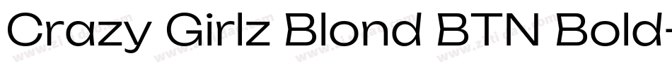 Crazy Girlz Blond BTN Bold字体转换